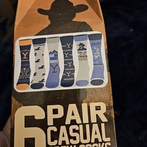 Men's Casual Crew Socks - 6 Pack